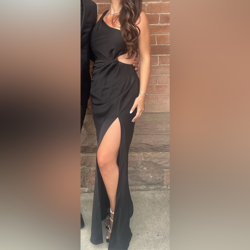Misha Black Gown-one shoulder